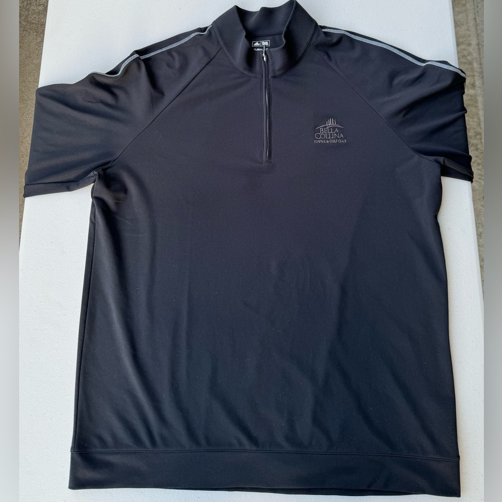 Adidas Men’s 1/4 Zip Black (L) ClimaLite w/Bella Collina logo on left chest